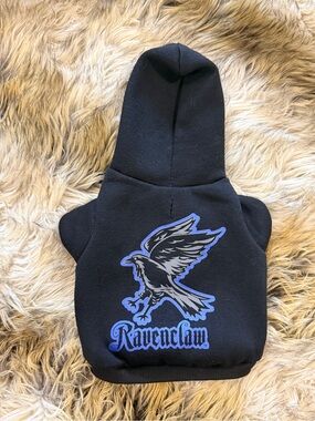 Never Worn NWOT-Harry Potter Ravenclaw Black Pet Hoodie with Blue Crest (Size S)